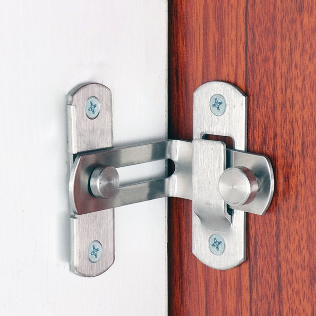 Perno De Puerta Corredera De Acero Inoxidable Cerradura De Perno De Puerta De Seguridad Para El Hogar En Ángulo Recto