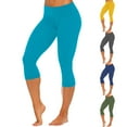 thumbnail image 4 of YOTMKGDO Womens Capris Ladies Plus Size Loose Anti Exposure Absorption Sweat Permeability High Elasticity Ultra Light Running Fitness Yoga Pants and Shorts., Sage Green X-Small, 4 of 4