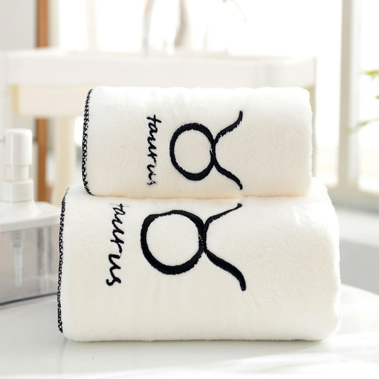 AZXY 2-Piece White Microfiber Towel Set (Style K) - Includes 1