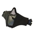 thumbnail image 1 of Steel Mesh Protective Face Shield Half Face Oxford Cloth Breathable for CS Game Outdoor Black, 1 of 6