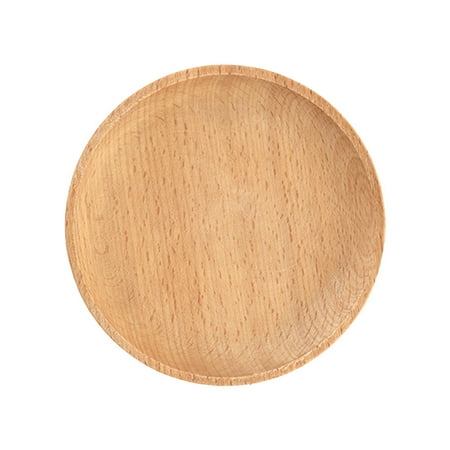 

1Pc Wooden Dessert Plate Fruit Storage Saucer Versatile Fruit Dish for Home