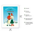 thumbnail image 2 of Winter Sports - Fly there by Swissair - Vintage Airline Travel Poster by Elli Sieber c.1950s - Bamboo Fine Art 290gsm Paper Print (Unframed) 18x24in, 2 of 4
