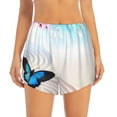 thumbnail image 6 of Rocae Butterfly In Blossoms Zen for Women's Athletic Shorts Quick Dry Workout Hiking Shorts With Pockets for Running, Yoga, Gym, Sports X-Large, 6 of 9