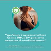 Amandean Vegan Omega-3 Supplement. Fish Oil Alternative. Plant Based DHA & EPA Algal Oil. 120 Capsules. Marine Algae Essential Fatty Acids. Joint, Heart, Skin, Brain, Eye. (Packaging May Vary)