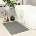 thumbnail image 3 of REGALWOVEN Cotton Bath Mat Towel, Luxury Absorbent Floor Rug for Hotel Spa Shower Bathroom Towels Grey 20" x 32", 3 of 7
