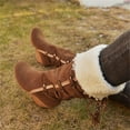 thumbnail image 6 of QISIWOLE Women's After Sanding With Tassels High Boots Sleeves Wedges Snow Boots rollbacks !, 6 of 6