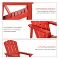 thumbnail image 4 of Outsunny Adirondack Chair, All-Weather HDPE Lounger, Red, 4 of 9