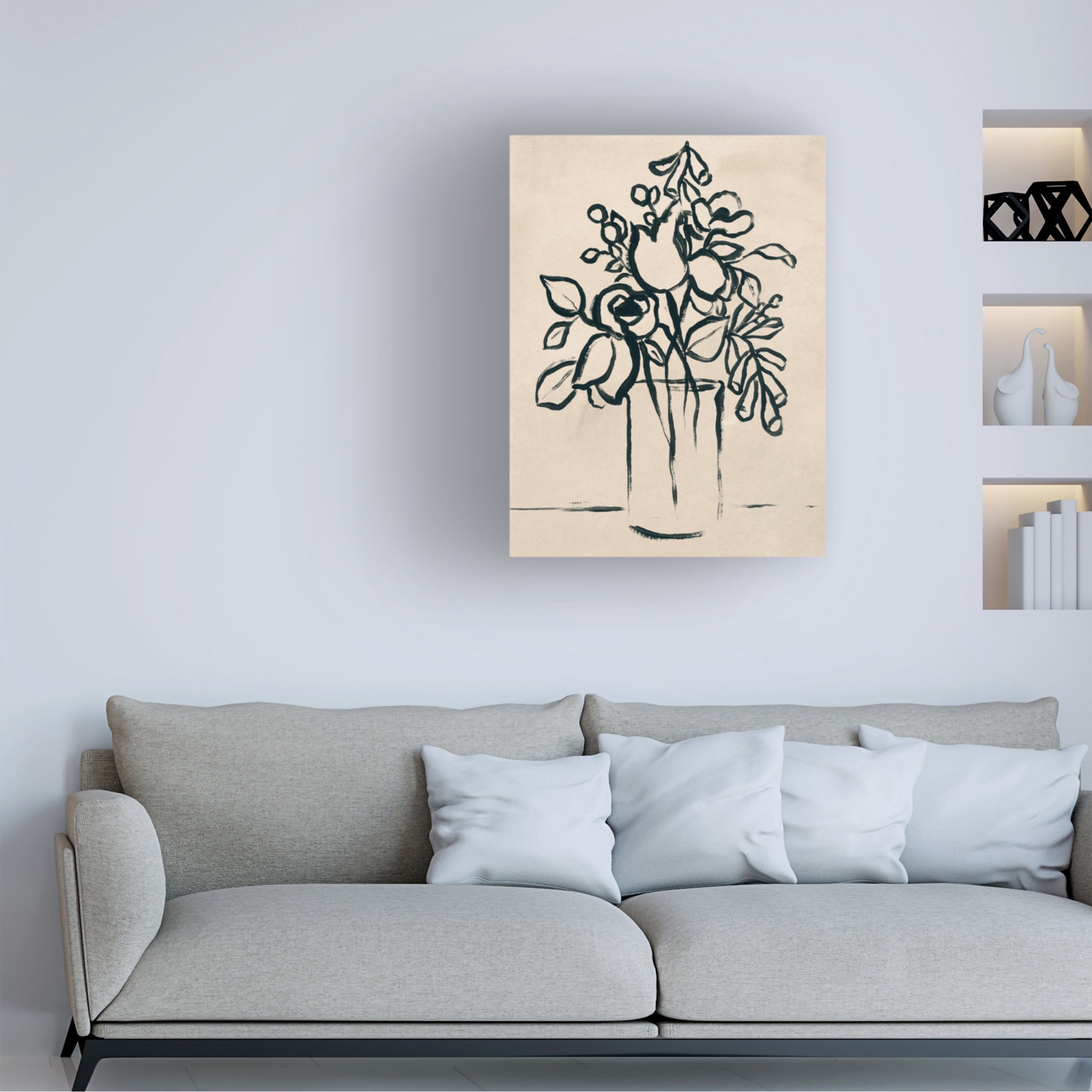 Trademark Fine Art June Erica Vess  Parchment Posey I Canvas Wall Art