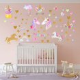 thumbnail image 3 of Pegatinas de pared de unicornio para dormitorio de niñas y niños, vinilo grande para el hogar, sala de estar, dormitorio, decoración de habitación de niñas, 3 of 5