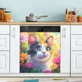 thumbnail image 5 of Magnetic Dishwasher Decal - 23x26 Inches ， Single-Sided Print, Cuttable, for Dishwasher, Refrigerator, and Other Metal Surfaces，A Cute Calico Cat, 5 of 6