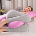thumbnail image 4 of TOPCHANCES Pregnancy Pillow, U Shaped Full Body Maternity Pillow for Side Sleeping with Removable Cover, 120x60cm, Purple, 4 of 8