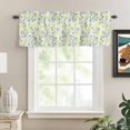 thumbnail image 2 of Yellow Spring Floral Rod Pocket Curtain Valance, Flowers Leaves Pastoral Botanical Farmhouse Window Valance for Living Room, Bedroom, Kitchen 54"W x 18"L, 2 of 9
