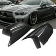 thumbnail image 4 of For Infiniti Q50 Q60 Q70 QX30 2014-2021 Carbon Fiber Color Rearview Mirror Cover Caps Side Door Mirror M Style Pair, 4 of 5