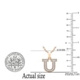 thumbnail image 5 of Dazzlingrock Collection 0.10 Carat (ctw) Round Diamond Fancy Letter 'U' Initial Pendant 1/10 CT, 18K Rose Gold, 5 of 6
