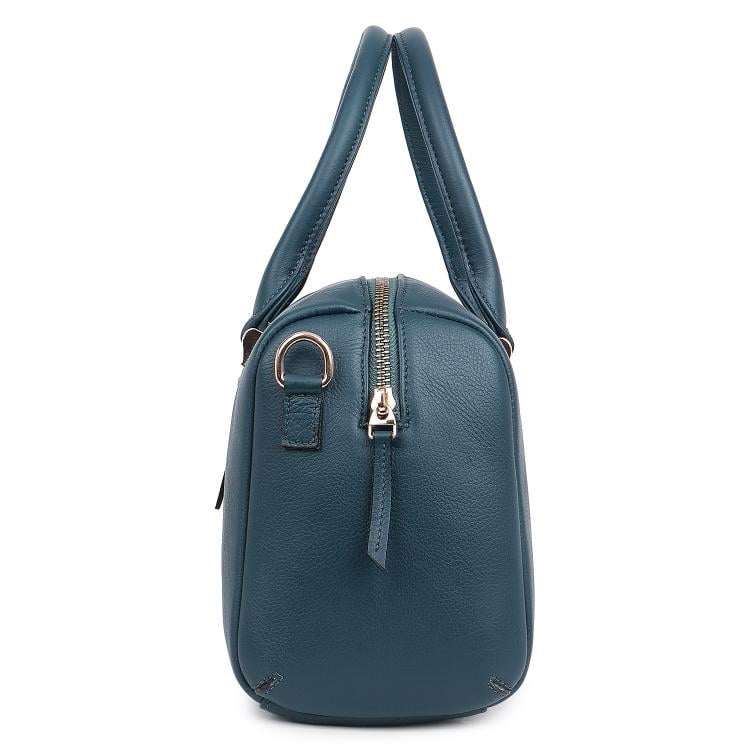 Zoey - 100% Genuine Leather Satchel Bag for women | Handbag for womens | fancy Stachel purse for women with crossbody strap | Deep Blue - By Tortoise