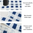 thumbnail image 5 of Waterproof Outdoor Tablecloth with Umbrella Hole for Rectangle Table 60x84inch Plaid Patio Table Cloth with Zipper, 5 of 5