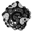thumbnail image 2 of Letter C Day of the Dead Skulls Black Foam Coaster Set of 4, 2 of 3