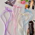 thumbnail image 5 of Simple Fashion Satin Hairpins Solid Cute Ribbon Bobby Pin Bowknot Hair Clip Braiding Hair Tool Spring Barrettes PINK, 5 of 8