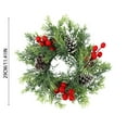 thumbnail image 2 of Christmas Candle Rings with Red Berries and Pine Cones,for Table Centerpiece,Candle Holder Ring for Holiday Decor,Small Wreath Candle Ring for Xmas Festival Home Decoration, Wall Door Window Decor, 2 of 6