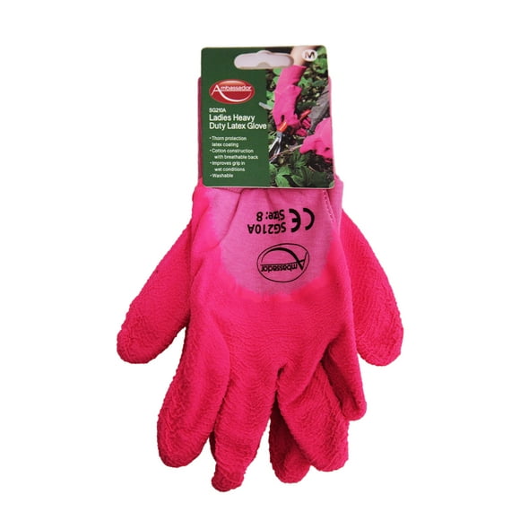 Ambassador Womens Latex Gardening Gloves