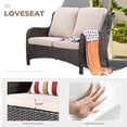 thumbnail image 2 of Ovios 4 Pieces Outdoor Patio Furniture Wicker Patio Sectional Sofa with Loveseat for Backyard, 2 of 6