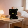 thumbnail image 6 of Cat Plush Toy, Cute Emo Style Stuffed Animal Doll, Soft Fluffy Kitten Plushie for Kids & Adults, Cartoon Cat Pillow for Home Decor & Gift Golden Green, 6 of 9