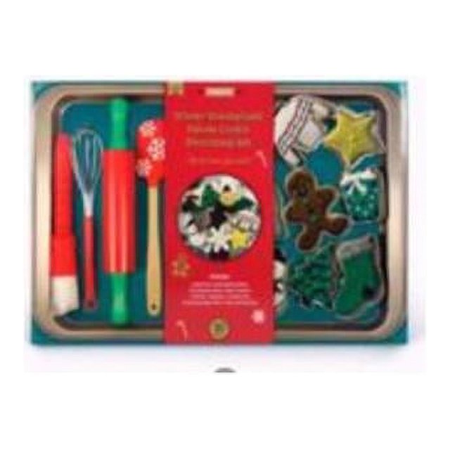 Handstand Kitchen 9080552 Winter Wonderland Snowflake Deluxe Cookie Decorating Set, 30 Piece