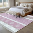 thumbnail image 4 of 5'x7' Area Rugs for Living Room Bedroom, Farm Fruits Washable Rug Carpet Runner Indoor Outdoor, Watermelon Lemons Peach Pink Grey Striped Non Slip Floor Mats Area Rug for Kitchen, Nursery, 4 of 8
