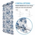 thumbnail image 3 of Flower Bird Door Curtains for Door Window, French Sidelight Front Back Door Curtains With Tieback, Vintage Blue Garden Country Wildflower Kitchen Rod Pocket Drapes Panel, 54"x40", 3 of 5