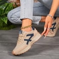 thumbnail image 6 of Domuza sneakers for women, Retro Running Style Casual Shoes, Lace-Up Non-Slip Comfortable Trainers for Daily Walking Khaki 8.5（EU-41）, 6 of 9