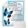 thumbnail image 1 of Gifts for Mom, Mother in Law Gifts from Daughter in Law, Butterfly Microfiber Plush Sherpa Blanket, Warm Cozy Throw Blanket for Couch and Bed, Mom Birthday Gifts, 51 x 59 inches, 1 of 6