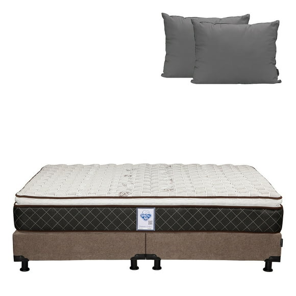 Colchón King Size Minesota + Box + Almohada 2-Pack