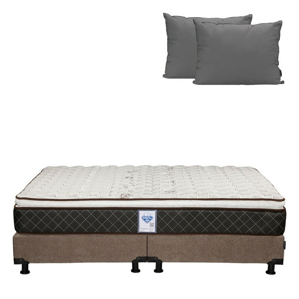 Colchón King Size Minesota + Box + Almohada 2-Pack