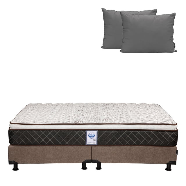 Colchón King Size Minesota + Box + Almohada 2-Pack