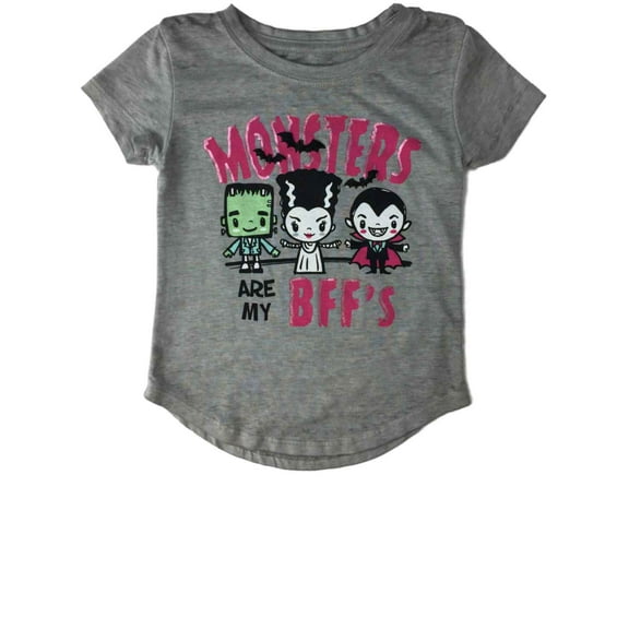 Infant & Toddler Girls Monsters BFF Vampire Dracula Frankenstein Tee Shirt