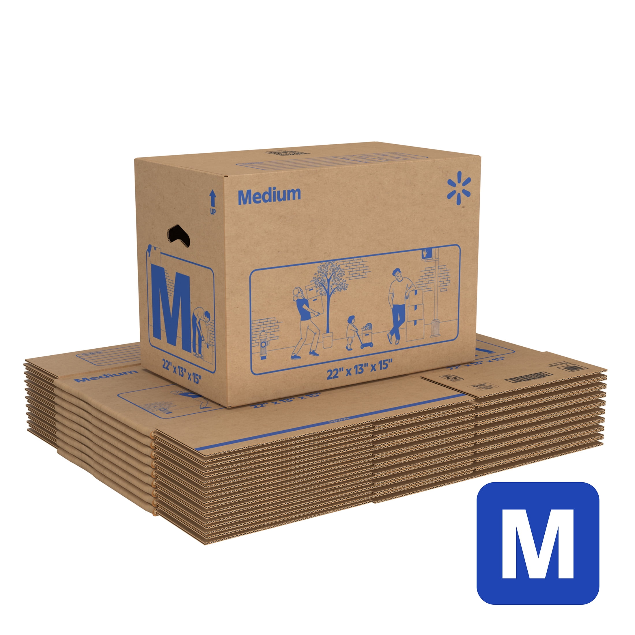 Walmart 22X13X15 Medium Boxes, 200-CT Pallet