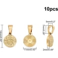 thumbnail image 4 of 10pcs Round Pendant Metallic Flat Coin Shape Pendant 304 Stainless Steel Coin Pendant Gold Coin with Patterned Surface Hispan Et Ind Rex Coin Used for DIY Jewelry Making with Hole: 5x7mm, 4 of 6
