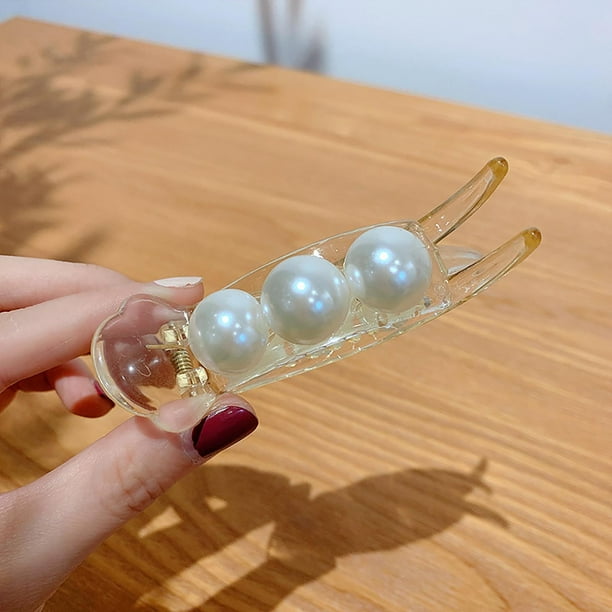 Pinzas para el cabello para mujeres, pinzas para peinar, pinzas para el cabello para niñas, pinzas para el cabello con perlas, pinzas para el cabello, horquillas para el cabello con forma de disco, pi