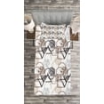 thumbnail image 3 of Ambesonne Abstract Quilted Bedspread Set 2 Pcs, Triangles Squares Plygons, Twin Size, Grey Black Cocoa, 3 of 3