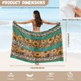 thumbnail image 7 of Uourmeti Womens Sunflowers Yellow Leopard Long Sheer Swimsuit Cover ups Soft Chiffon Beach Pareos Casual Scarf Blouse for Swimwear, 7 of 7