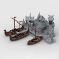 thumbnail image 4 of MOC Medieval Street View Viking Expansion hut House of the Jarl DIY creativo Retro niño juguete cumpleaños regalo bloques de construcción 23143, 4 of 4