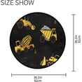 thumbnail image 4 of Dreamtimes Hand Drawn Construction Machines Pattern Round Area Rug 3Ft Small Round Area Rug Soft Bedroom Entryway Foyer Throw Mat Washable Non-Shedding Non-Slip Sofa Nursery Carpet, 4 of 5
