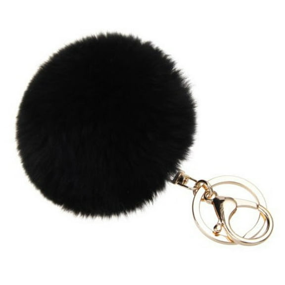 Miyuadkai Keychain Clearance Key Ball Ring Bag Rabbit Car Pendant Car Keychain Plush Key Metal Key Chain Room Decor Black