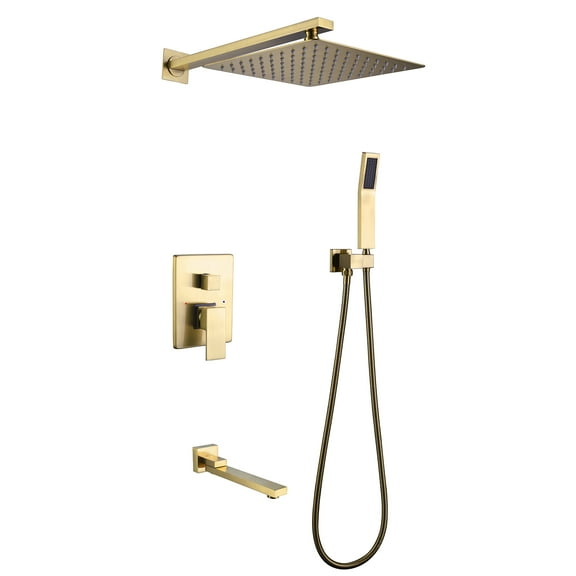 Three Functions Shower Set, Pressure Balanced Complete Shower System with Rough-In Valve