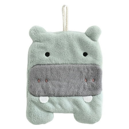

Super Absorbent Hand Towel Children s Cartoon Animals Dishcloth Quick Drying Microfiber Towel Koala Elephant Hippo Fox Owl Style Kitchen Dishes Cloth-Grey Green