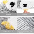 thumbnail image 4 of Alfombrilla de baño con forma de pato, lavable a máquina y seca, alfombrilla de baño antideslizante, absorbente, suave y esponjosa (gris, 20 pulgadas, 32 pulgadas), 4 of 5