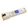 thumbnail image 2 of AddOn - SFP (mini-GBIC) transceiver module (equivalent to: HP C8S75B) - 1GbE - 1000Base-TX, 100Base-TX, 10Base-T - RJ-45 - up to 328 ft - TAA Compliant (pack of 4), 2 of 4