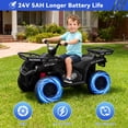 thumbnail image 2 of Yexmas 24V Kids ATV,Electric ATV for Kids 4 Wheelers Quad Car Toy, Ride On Toy Car As Gift for Kids,Black, 2 of 6