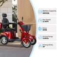 thumbnail image 4 of QEEKA All Terrain Mobility Scooter,Heavy-Duty 4 Wheel Mobility Scooters 500lbs Capacity -800W,for Seniors & Adults Travel,Red, 4 of 9
