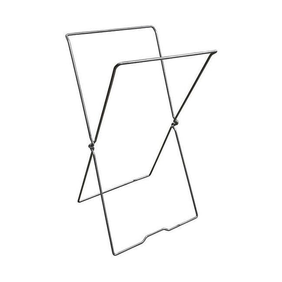 Hamper Stand, 30 in H x 16 in L x 15 in W, Steel, Silver